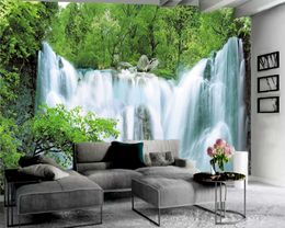 3d Wallpaper Wall Romantic Large Waterfall 3D Landscape Wallpaper Digital Printing HD Decorative Landscape Mural 3d Wallpaper