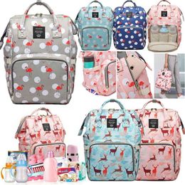 Designer- Baby Diaper Changing Bag Large Capacity Waterproof Nappy Bags Organiser Mummy Maternity Outdoor Travel Flamingo Backpack Nursing