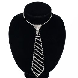 s1982 fashion Jewellery diamond tie necklace long necklace womens tie rhinstone necklace