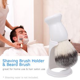 Portable and Useful Shaving Tools for Men's Wet Shave Brush Holder Stand & Hair Beard Brushes