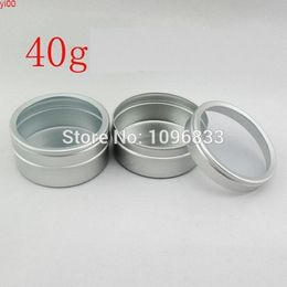 40G Aluminium Box with Window Cap, Metal Packing Box, Empty Jar, Packaging Tins, 100pcs/Lotqualtity