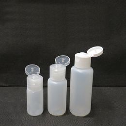 50pcs 10ml/20ml/30ml Plastic Squeezable PE Flip Lid Lotion Bottles Cosmetic Sample Container Travel Liquid Refillable Vials Jar