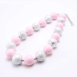 Cute Kids/Girls Beads Chunky Necklace Fashion Children Bubblegum Necklace Handmade Jewelry For Party Gifts