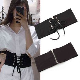 Female Wide Belts Girdle Summer Women Internet Popular Body Sculpting Wide Bandages with Dresses and White Shirts Belt Women G220301