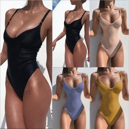 Bikinis set Solid Colour women's sexy swimsuit one-piece all in one swimsuits for women Swimming equipment