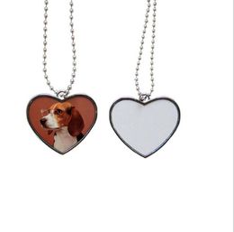 10pcs Sublimation DIY Blank White Stainless Steel Dog Tag Pendants Mix Style