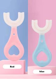 Teethers Children's Oral Cleaning Toothbrush Baby U-shaped Soft Rubber Brush Head Manual