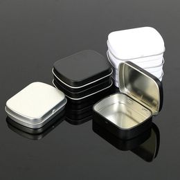 Wholesale Small Size Hinge Tin Box Square Silver Sealing Plain Tin Gift Box 500pcs