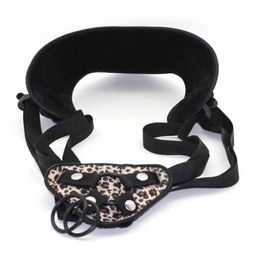 NXY Dildos Leopard Velvet Strap on Harness with Waist Enhancer Plus Size Mini Vibrator for Women Adjustable Dildo 0105
