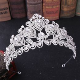 FORSEVEN Women Girl Bride Noiva Wedding Party Tiaras Crowns Big Crystal Princess Diadem Headbands Hair Jewelry Accessories J0113