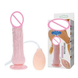Nxy Sex Products Dildos Giant Dildo Spilling Silicons Suction Big Realistic Enormous Ejaculates Adult Toys for Women 1227