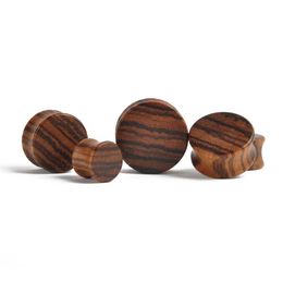 Tunnels 2pcs Punk Wood Ear Plugs Gauges Tunnel Wooden Ear Expander Double Flared Saddle for Fashion Body Piercing Jewellery 8mm30mm