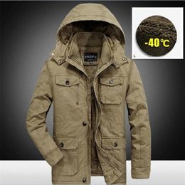 Winter Men's Jacket Parka Top Warm Waterproof Big Size Jacket Thicken Male Heavy Wool Winter Coat Male Fleece Cotton-Padded 201209