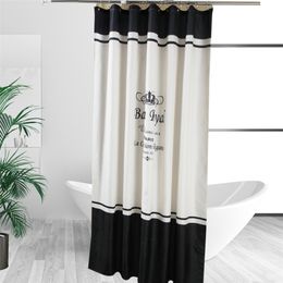Shower polyester waterproof and mildew proof fabric Toilet partition Bathroom curtain (with hook) 201102