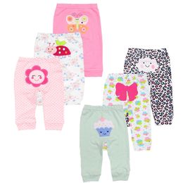 New 3pcs/lot cotton baby clothes harem toddler Pants baby girl trousers Mid Waist 3-24 months Newborn Unisex Baby Leggings 201128