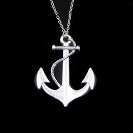 Fashion 55*40mm anchor rope sea Pendant Necklace Link Chain For Female Choker Necklace Creative Jewellery party Gift