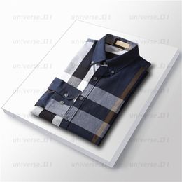 Mens Dress Casual Shirts Luxury Slim Silk T-shirt Long sleeve Casual business clothing plaid brand 17 Colour M-3XL192e
