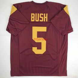 CUSTOM New REGGIE BUSH USC Red College Stitched Football Jersey ADD ANY NAME NUMBER