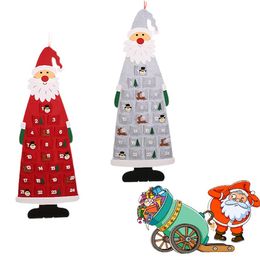 hot Felt Christmas Tree Pendant living room Door decoration old man Snowman Christmas calendar Christmas ornament T2I51558