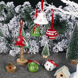 Colourful Christmas Bell Hanging Ornaments Gifts for Window Home Landscape Decoration Christmas Tree Decoration