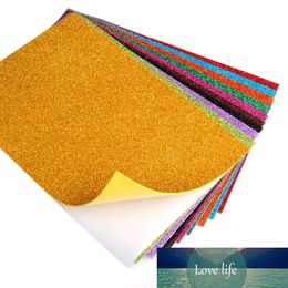 11 Colours Foamiran Adhesive with Glitters Foam Paper Gold Powder Glitter Handmade Paper Crafts Decor DIY Supplier for Children