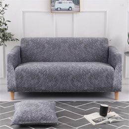 Grey Colour sofa cover Printed couch cover Polyester bench Covers Elastic stretchy Furniture Slipcovers For Christmas home decor LJ201216