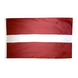 Latvia Flag High Quality 3x5 FT National Banner 90x150cm Festival Party Gift 100D Polyester Indoor Outdoor Printed Flags and Banners