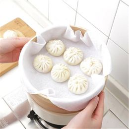 Kitchen Cotton Yarn Steamer Cloth Non-Stick Steamed Dumplings Cloth Steamer Gauze Breathable Food Stuffed Bun Steamed Mat