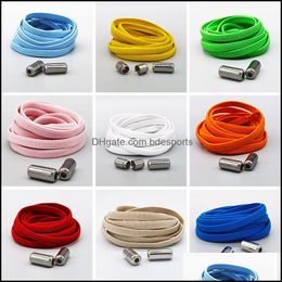 Shoe Parts & Accessories Shoes 5 Pairs Elastic Magnetic Lazy Shoelaces 1Second Locking No Tie Shoelace 100Cm Kids Adt Unisex Men Women Sneak