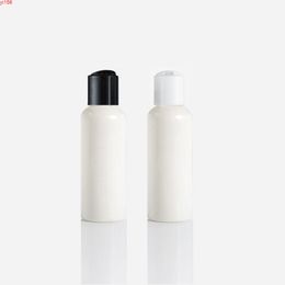 100ml High Quality Round Refillable Cosmetic Containers With Disc Top Cap 100cc PET Shampoo Liquid Soap Bottle Travel Bottlegood product