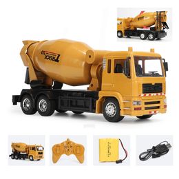 1:24 Ten Channels Remote Control Sand Mud Mixer Engineering Model Children's Birthday Christmas Gift Kids Electric RC Truck Toys 201201