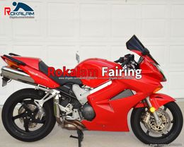 Street Bike Fairing For Honda VFR800 VFR 800 2005 2006 2007 Red Motorcycle Body Fairing Kit (Injection Molding)