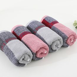 4 pcs/set thick face towel Soft 100% Cotton Beach Towel For Adults Absorbent Luxury Men Women hand towels 130g Y200429