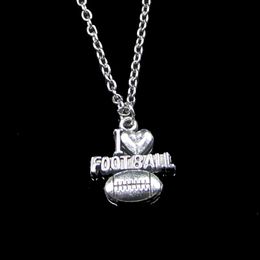 Fashion 20*18mm I Love Football Pendant Necklace Link Chain For Female Choker Necklace Creative Jewelry party Gift