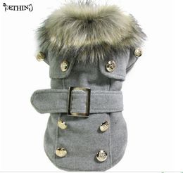High Quality warm Clothes Pet Woolen cute Coat Dog autumn and winter jacket 3color S M L XL Size choose T200101 X ize