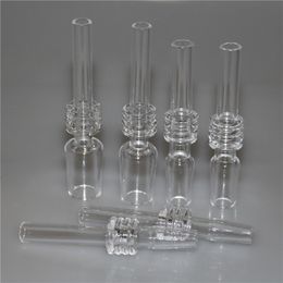 New Smoking Quartz Tip For glass bong water pipe 10mm 14mm 18mm Clear Male Joint Quartz nail Tips