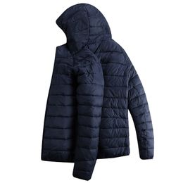 Autumn Winter Casual Ultra-Thin Jacket Men Warm Down-Cotton Parkas Hooded Coat Streetwear Breathable Bomber Waterproof Jackets 201123