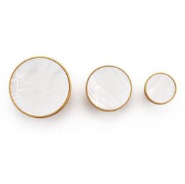 2021 Solid Brass Kitchen Cabinet Knobs and Pulls White Nature Shell Drawer Dresser Cupboard Wardrobe Door Pulls Handles