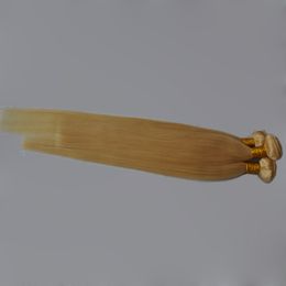 Straight wave Peruvian Virgin Bleach Blonde Hair Bundles 3pcs #613 Human HairWefts, free DHL