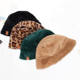 Ladies Winter Bucket Hat Cute And Warm Caps Hunting Fishing Hat Polyester Faux Fur headwear caps outdoor windproof 2020 gifts