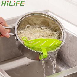 HILIFE Rice Wash Filtering Baffle Sieve Beans Peas Washing Philtre Drain Board Snap-type Leaf Shape Rice Cleaning Strainer Gadget