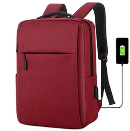 Men women large capacity both shoulder bags USB Charge Laptop knapsack Computer Backpack students school bags travel storage bags