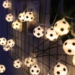 LED Soccer Balls String Garland Decoration Bedrooms Home Theme Party Christmas 3/5M Decorative Football Fairy Lights Battery USB Y201020