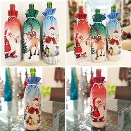 Christmas Wine Bottle Cover Merry Christmas Decor For Home 2020 Xmas Table Decor Xmas Gift New Year Personalized Ornaments DB099