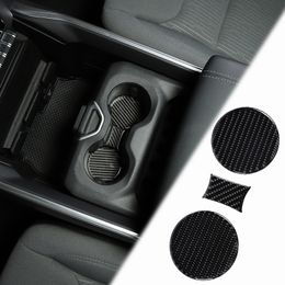 Carbon Fibre Central Cup Holder Mat For Dodge RAM 1500 2018 2019 2020 Auto Interior Accessories