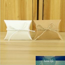 (100 pieces/lot)New Style Kraft Pillow Shape Wedding Favour Gift Bag Party Candy Box Wholesales Event Party Supplies