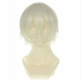 This is bubble help Fashion Charming K Yashiro Lsana Halloween Cosplay White Straight Short Wig