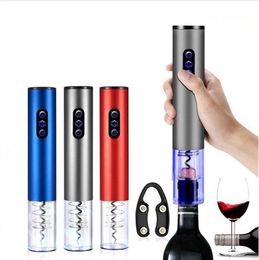 Electric Wine Bottle Opener Electric Champagne Corkscrew Battery Operated Bottle Openers Kitchen Bar Home Tool Party Favor Gift LJJP611