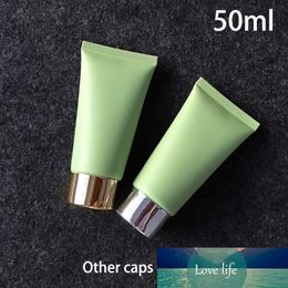 50ml Frost Plastic Soft Bottle Matte Green 50g Cosmetic Cream Facial Cleanser Container Toothpaste Lotion Tube Free Shipping