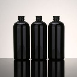 12pcs 400ml empty black PET cosmetic bottle with Aluminium screw cap 120cc toner refillable container